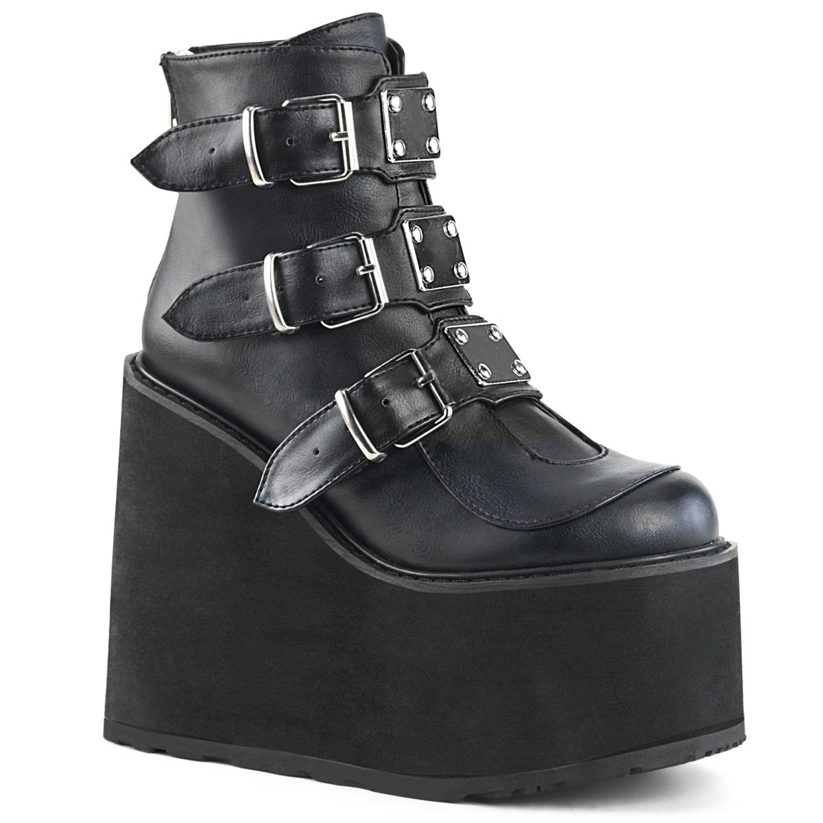 Botines Demonia Swing-105 Vegan Cuero Mujer Negros | MX-1-ZOT