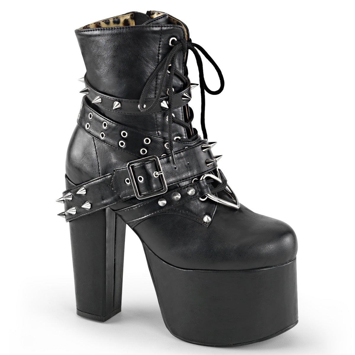 Botines Demonia Torment-700 Vegan Cuero Mujer Negros | MX-4-YFG