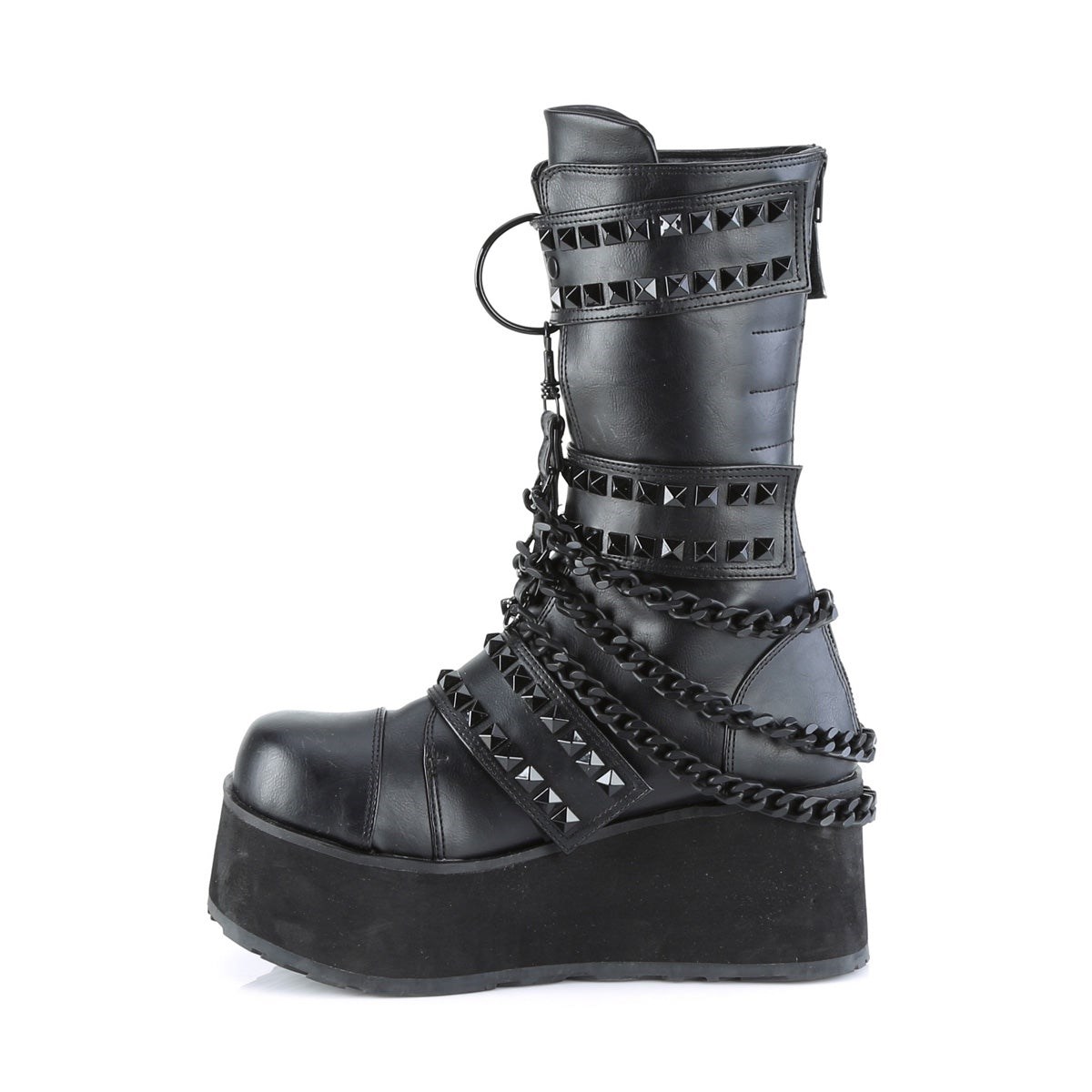 Botines Demonia Trashville-138 Vegan Cuero Hombre Negros | MX-9-DUZ