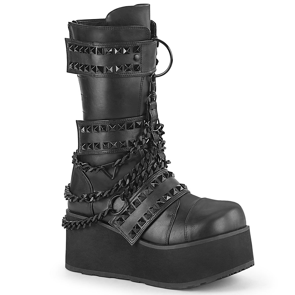 Botines Demonia Trashville-138 Vegan Cuero Hombre Negros | MX-9-DUZ