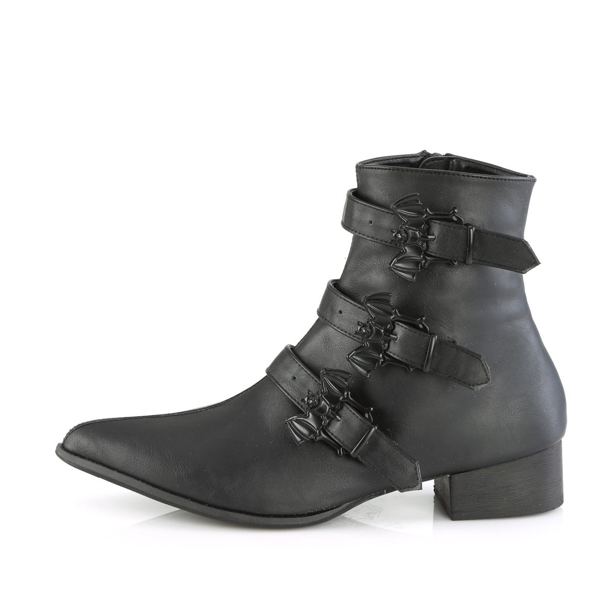 Botines Demonia Warlock-50-B Vegan Cuero Mujer Negros | MX-0-WOX