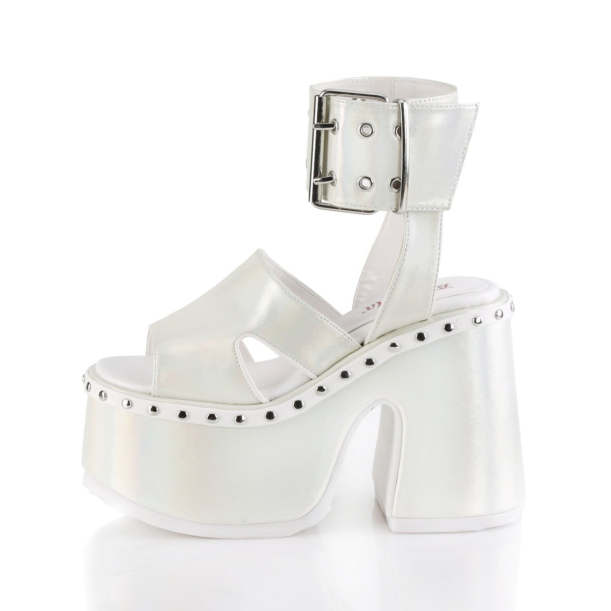 Sandalias Demonia Camel-102 Hologram Mujer Blancos | MX-6-HWA