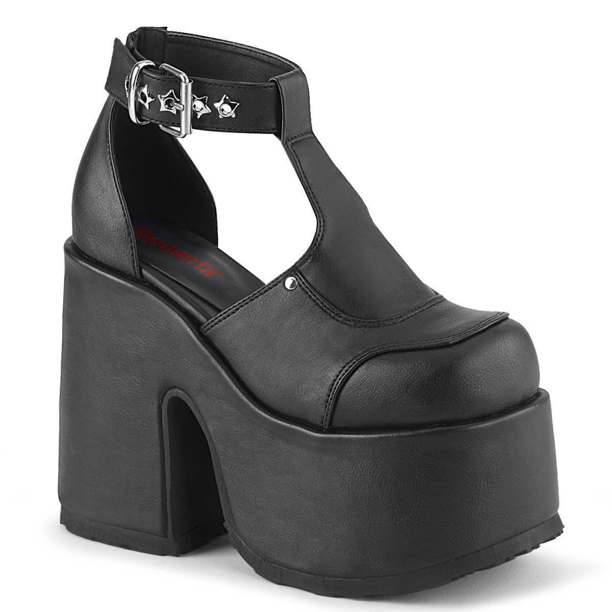 Sandalias Demonia Camel-103 Vegan Cuero Mujer Negros | MX-1-SUB