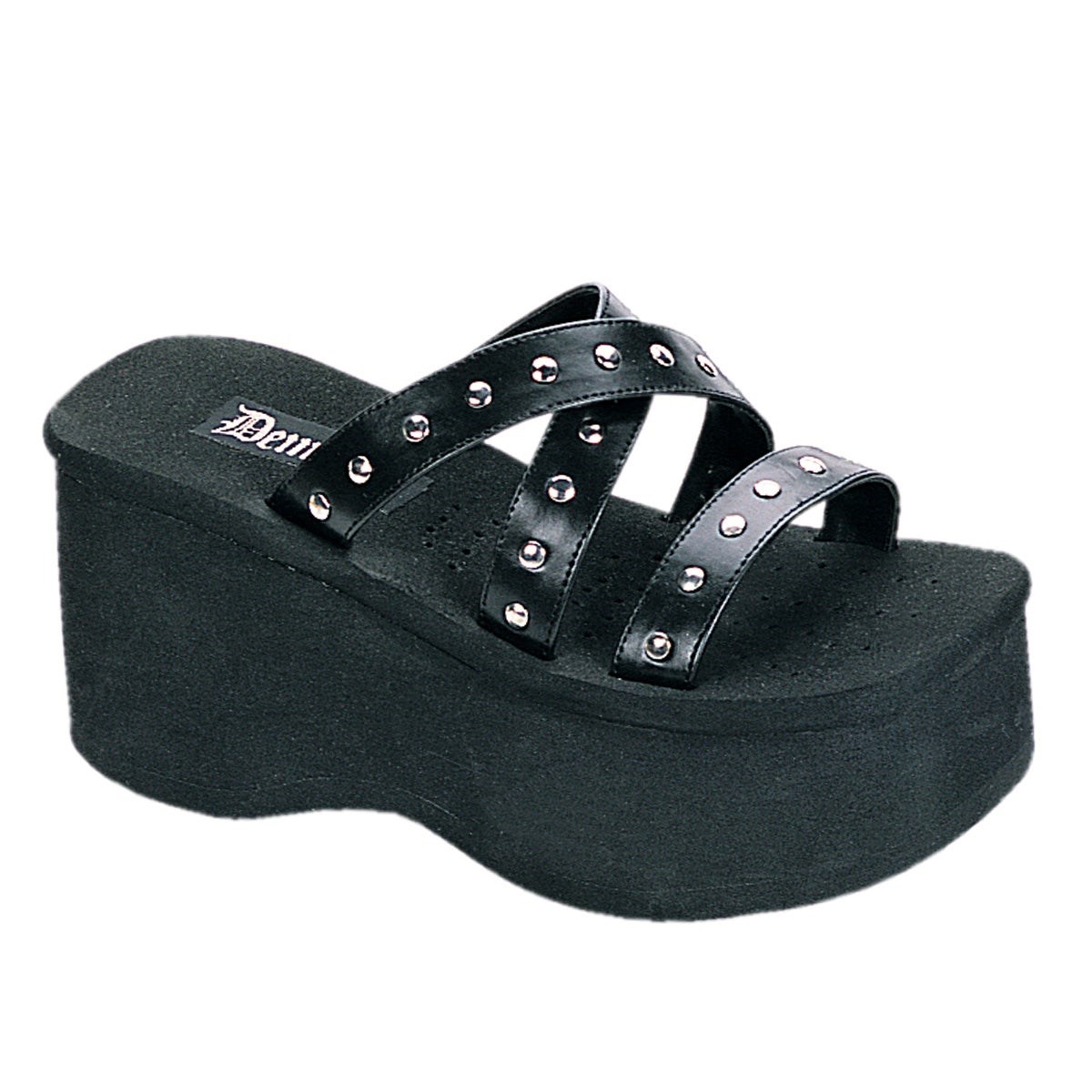 Sandalias Demonia Funn-19 Vegan Cuero Mujer Negros | MX-7-PZA