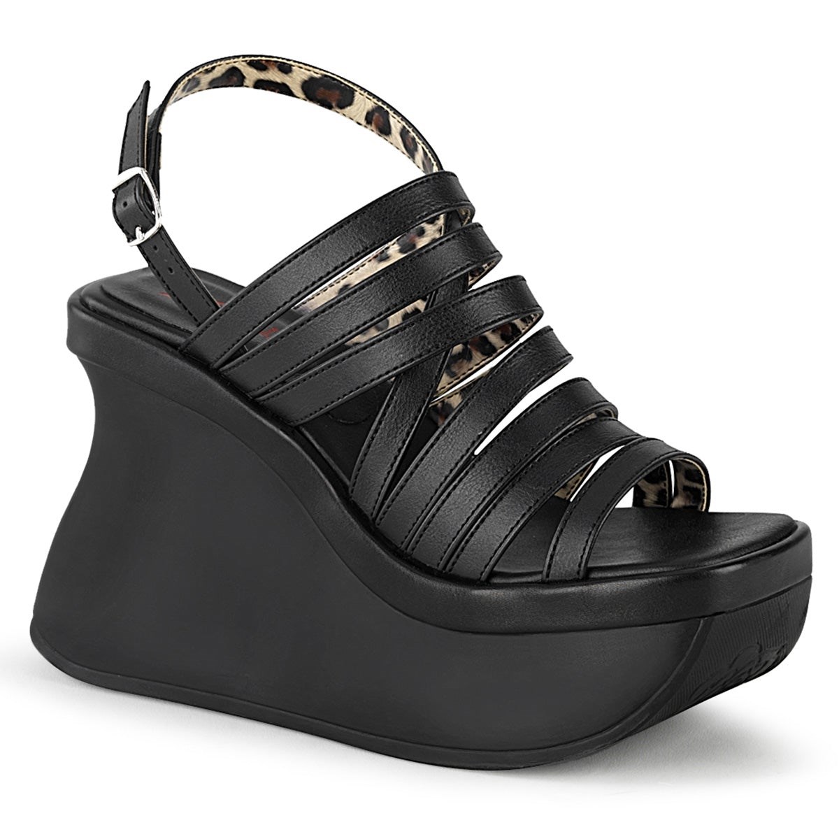 Sandalias Demonia Pace-33 Vegan Cuero Mujer Negros | MX-7-QCY