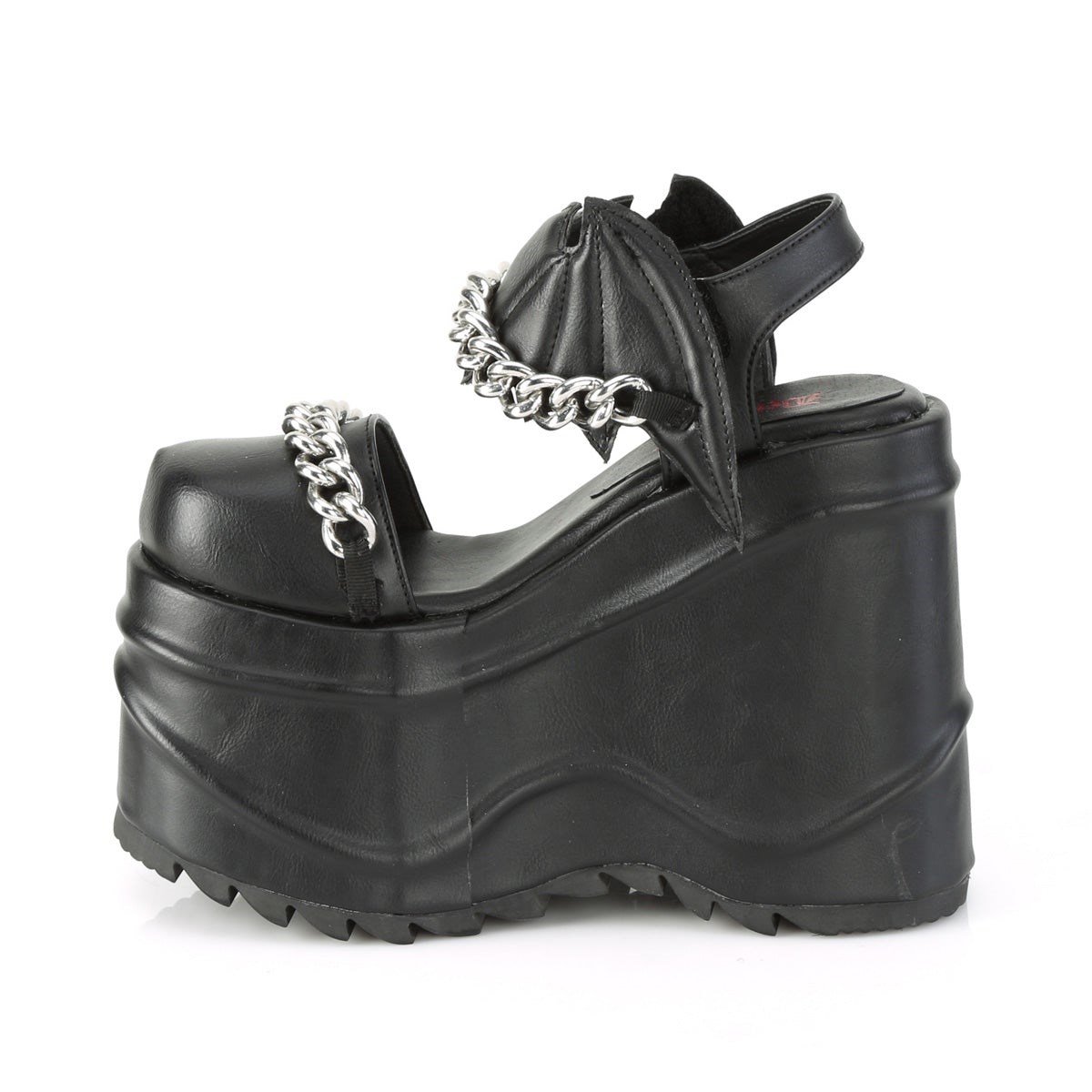 Sandalias Demonia Wave-20 Vegan Cuero Mujer Negros | MX-9-DPY