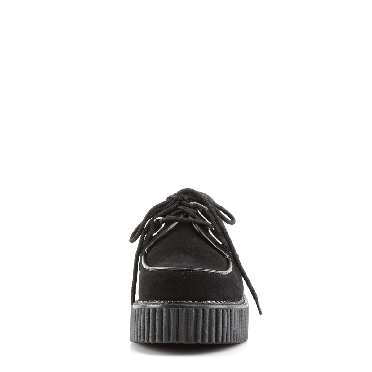 Zapatos Creepers Demonia Creeper-101 Gamuza Mujer Negros | MX-3-JKF