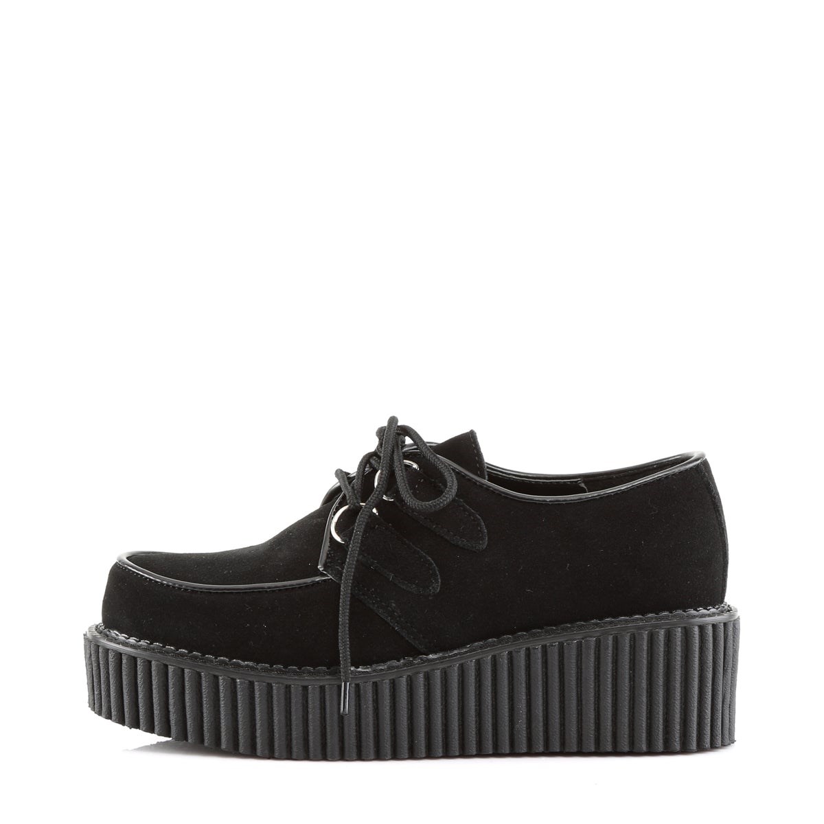 Zapatos Creepers Demonia Creeper-101 Gamuza Mujer Negros | MX-3-JKF