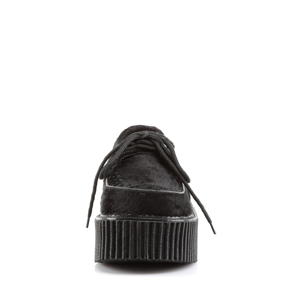 Zapatos Creepers Demonia Creeper-202 Fur Mujer Negros | MX-2-ITA