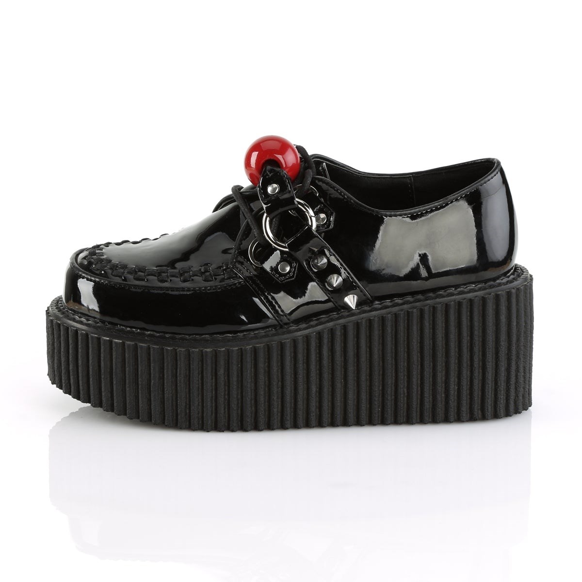 Zapatos Creepers Demonia Creeper-222 Charol Mujer Negros | MX-2-OGD