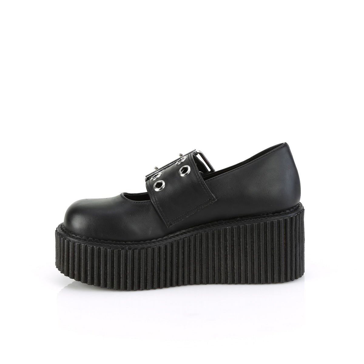 Zapatos Creepers Demonia Creeper-230 Vegan Cuero Mujer Negros | MX-5-DUN