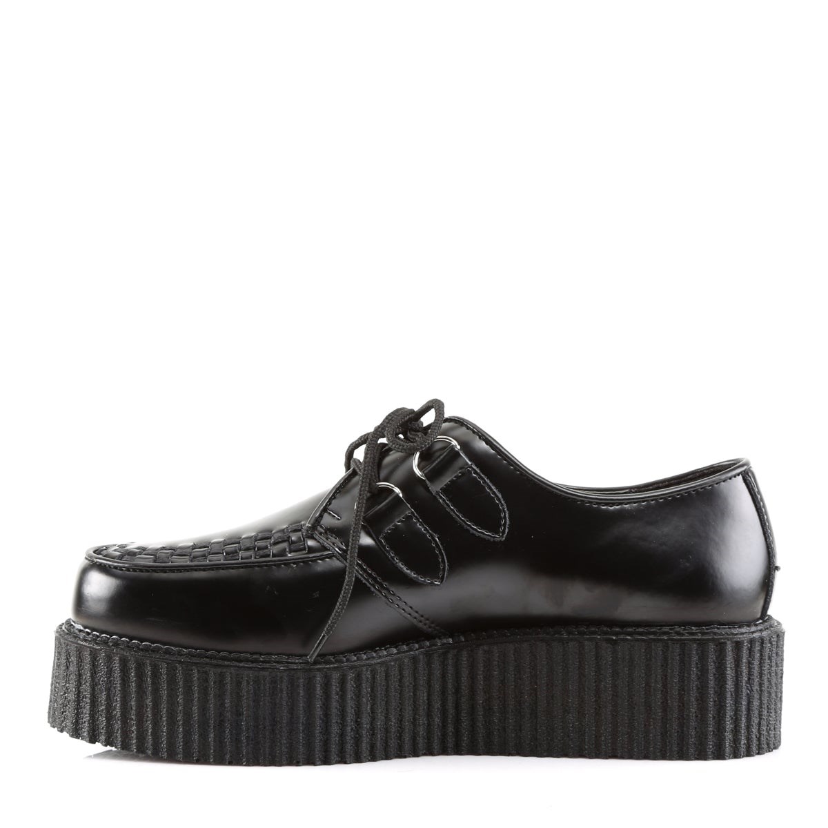 Zapatos Creepers Demonia Creeper-402 Cuero Mujer Negros | MX-0-EQP