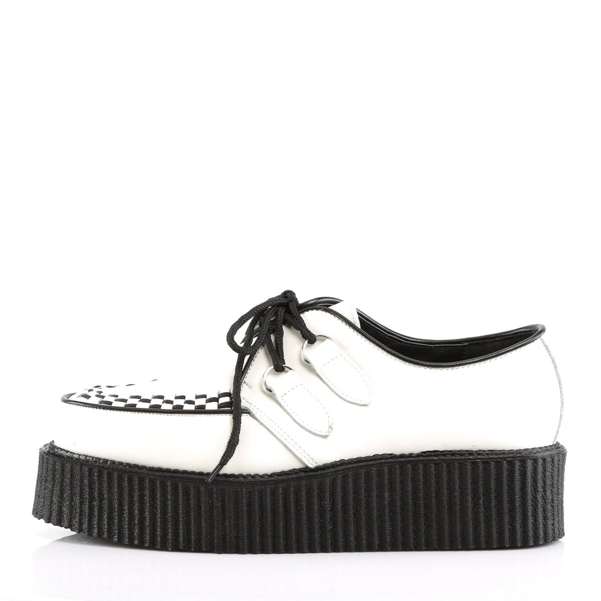 Zapatos Creepers Demonia Creeper-402 Cuero Mujer Blancos | MX-9-ILA