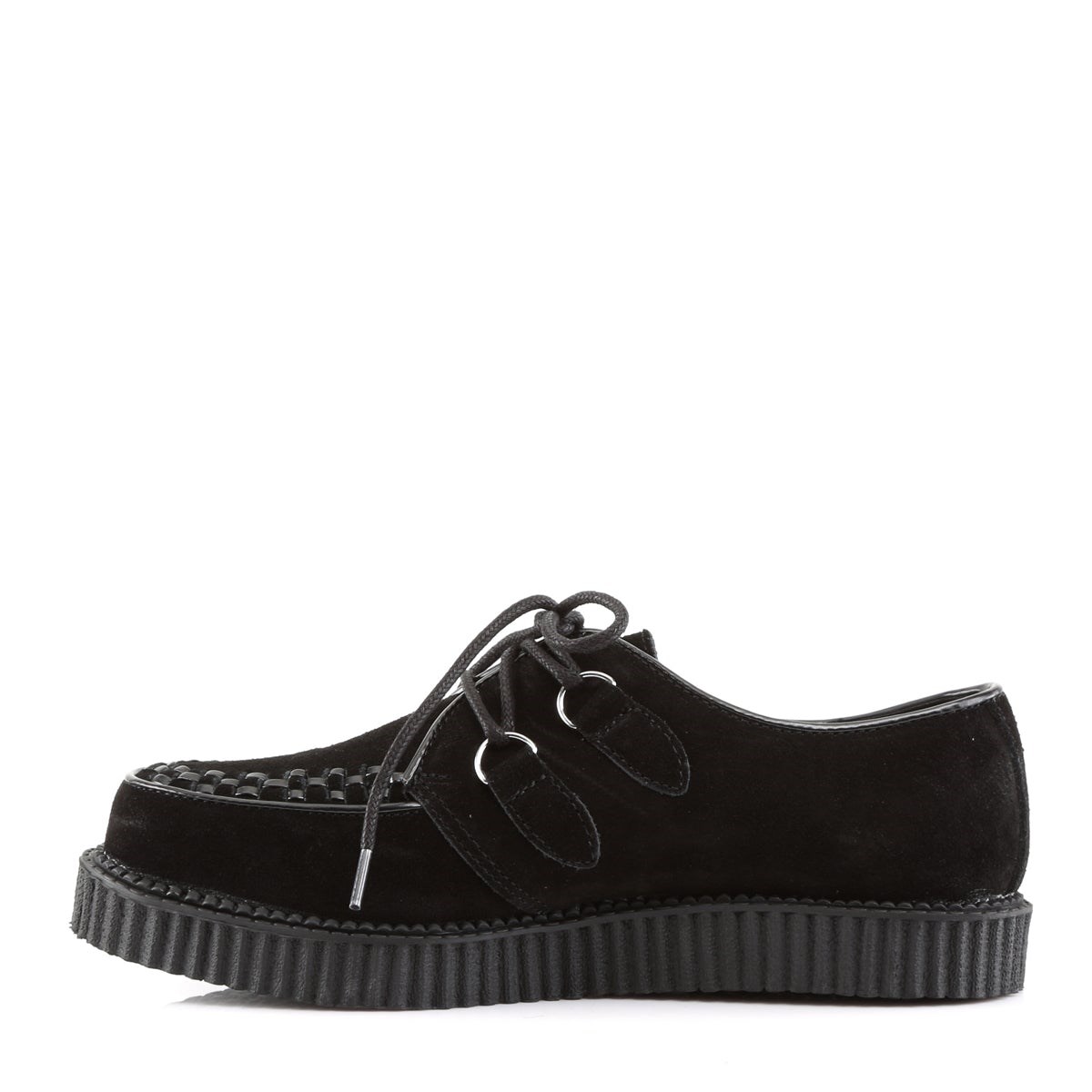 Zapatos Creepers Demonia Creeper-602S Gamuza Mujer Negros | MX-0-YAX