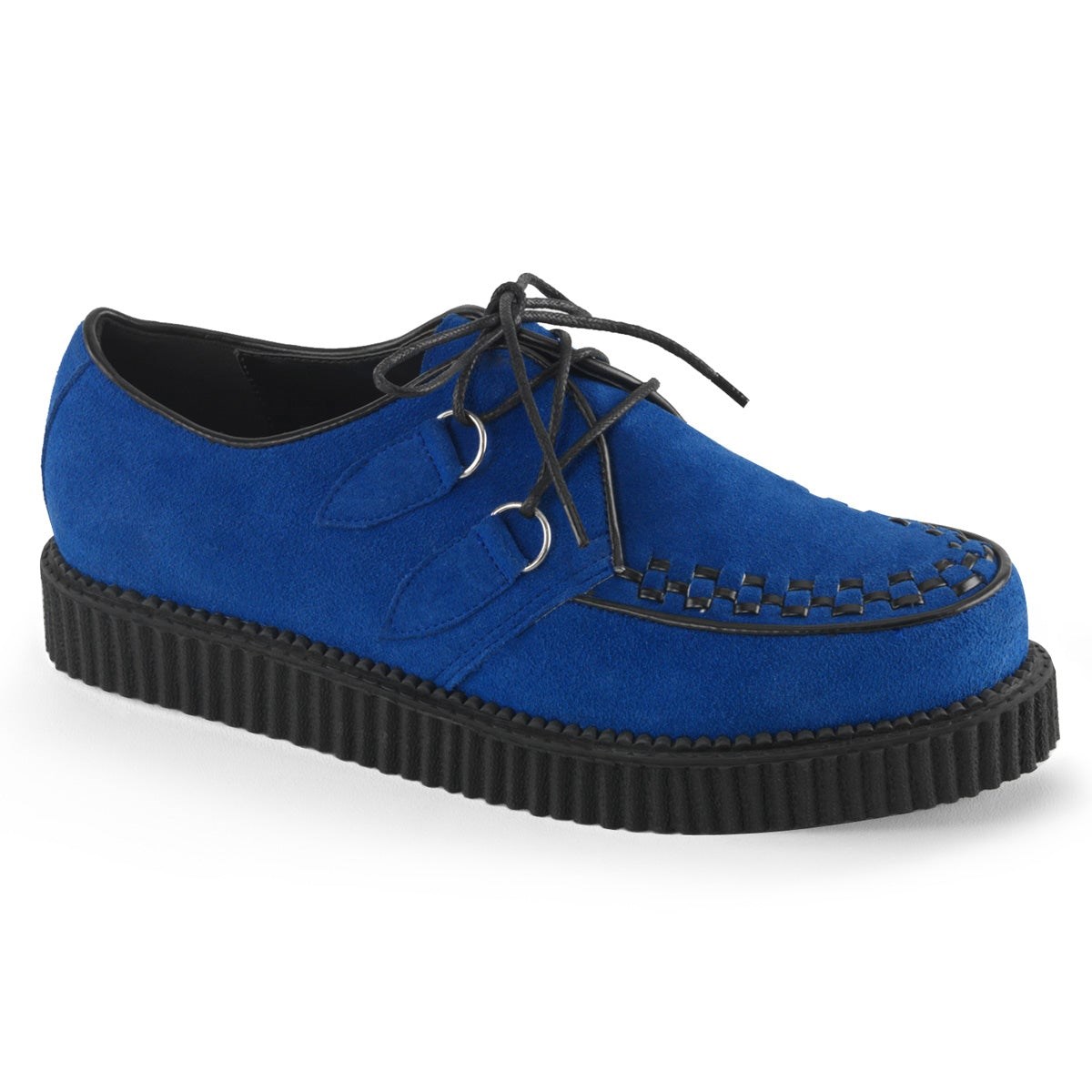 Zapatos Creepers Demonia Creeper-602S Gamuza Hombre Azules | MX-4-EHK