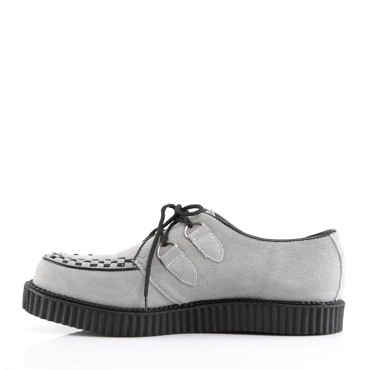 Zapatos Creepers Demonia Creeper-602S Gamuza Hombre Grises | MX-7-YBT