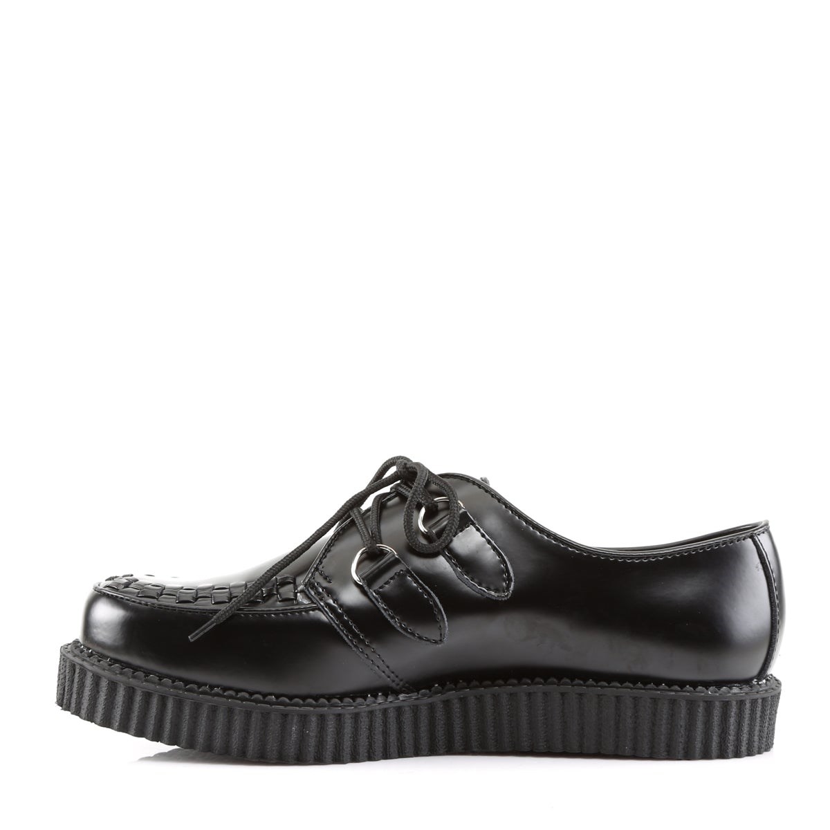 Zapatos Creepers Demonia Creeper-602 Cuero Mujer Negros | MX-1-QYK