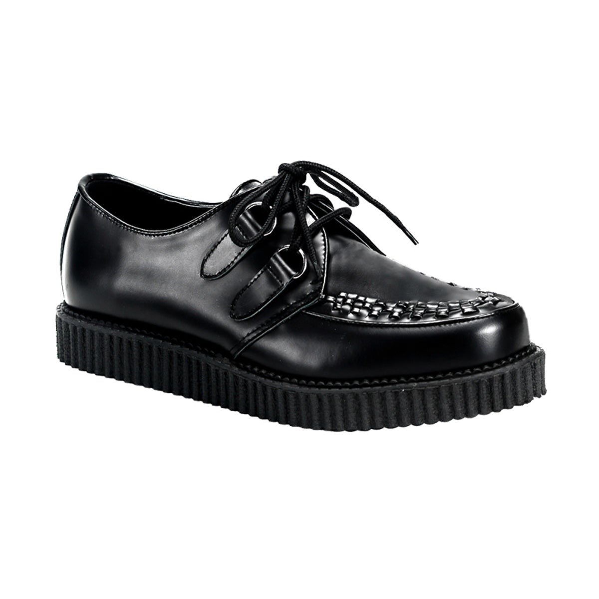 Zapatos Creepers Demonia Creeper-602 Cuero Mujer Negros | MX-1-QYK