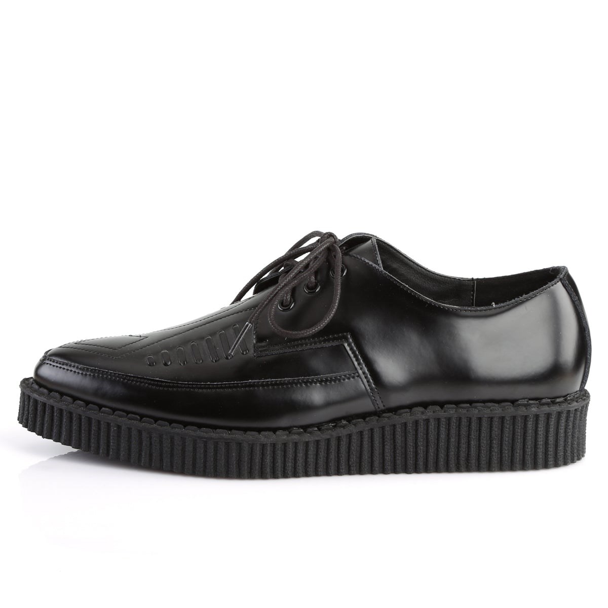 Zapatos Creepers Demonia Creeper-712 Cuero Mujer Negros | MX-9-OXP