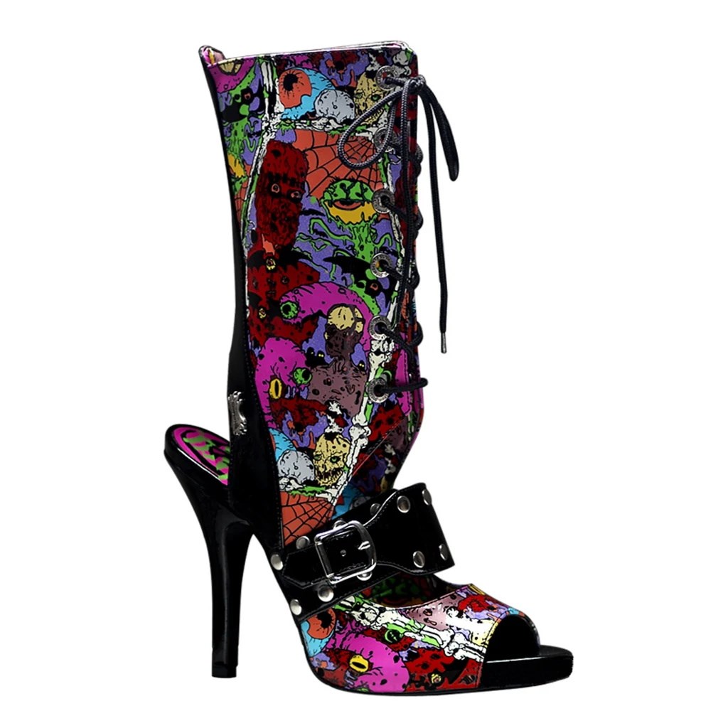 Zapatos De Tacon Demonia Zombie-103 Charol Mujer Multicolor | MX-8-LPM