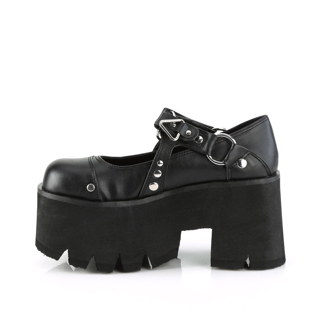 Zapatos Mary Jane Demonia Ashes-33 Vegan Cuero Mujer Negros | MX-3-BLS