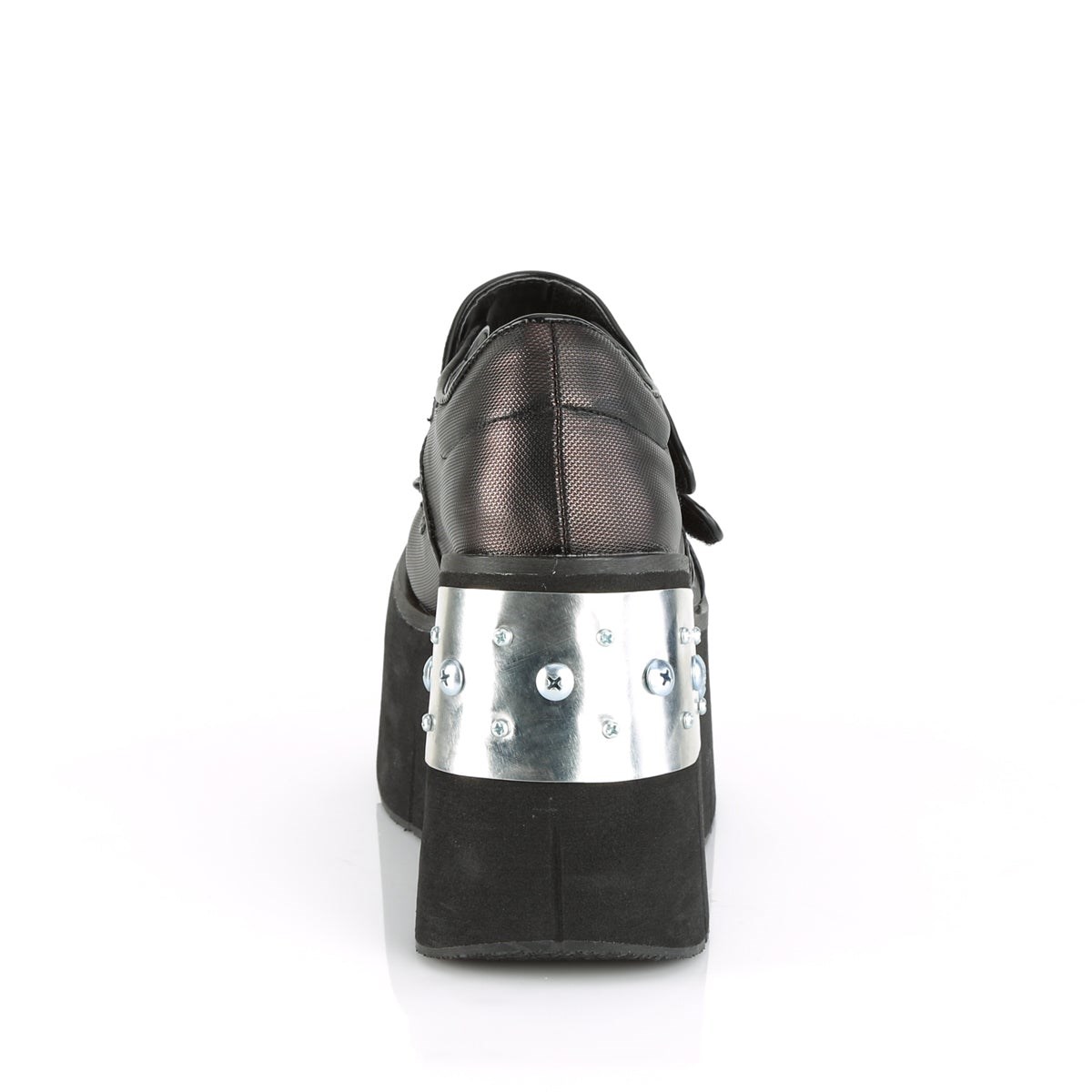 Zapatos Mary Jane Demonia Kera-13 Pewter Vegan Cuero Mujer Negros | MX-9-MYZ