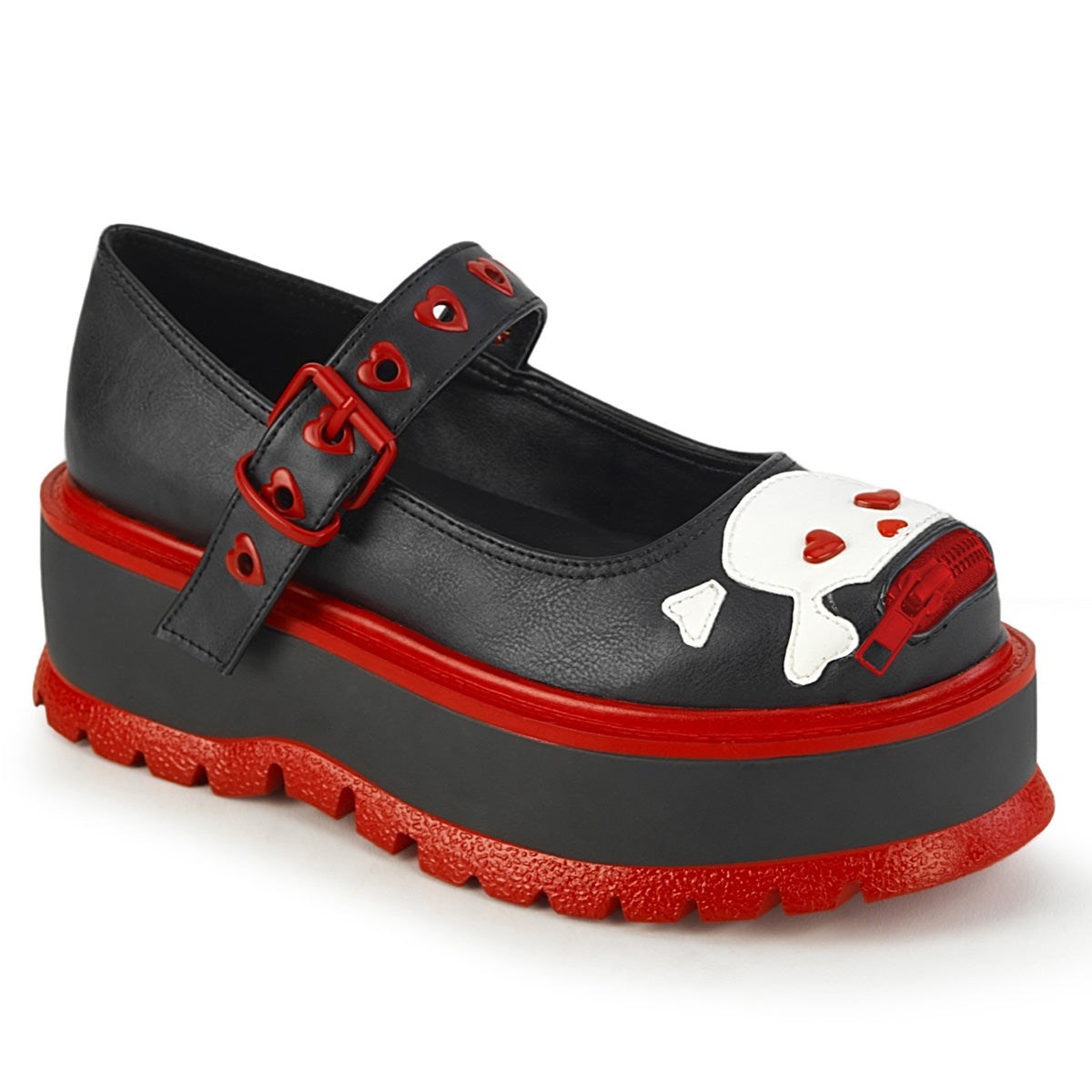 Zapatos Mary Jane Demonia Slacker-27 Vegan Cuero Mujer Negros | MX-0-DYS