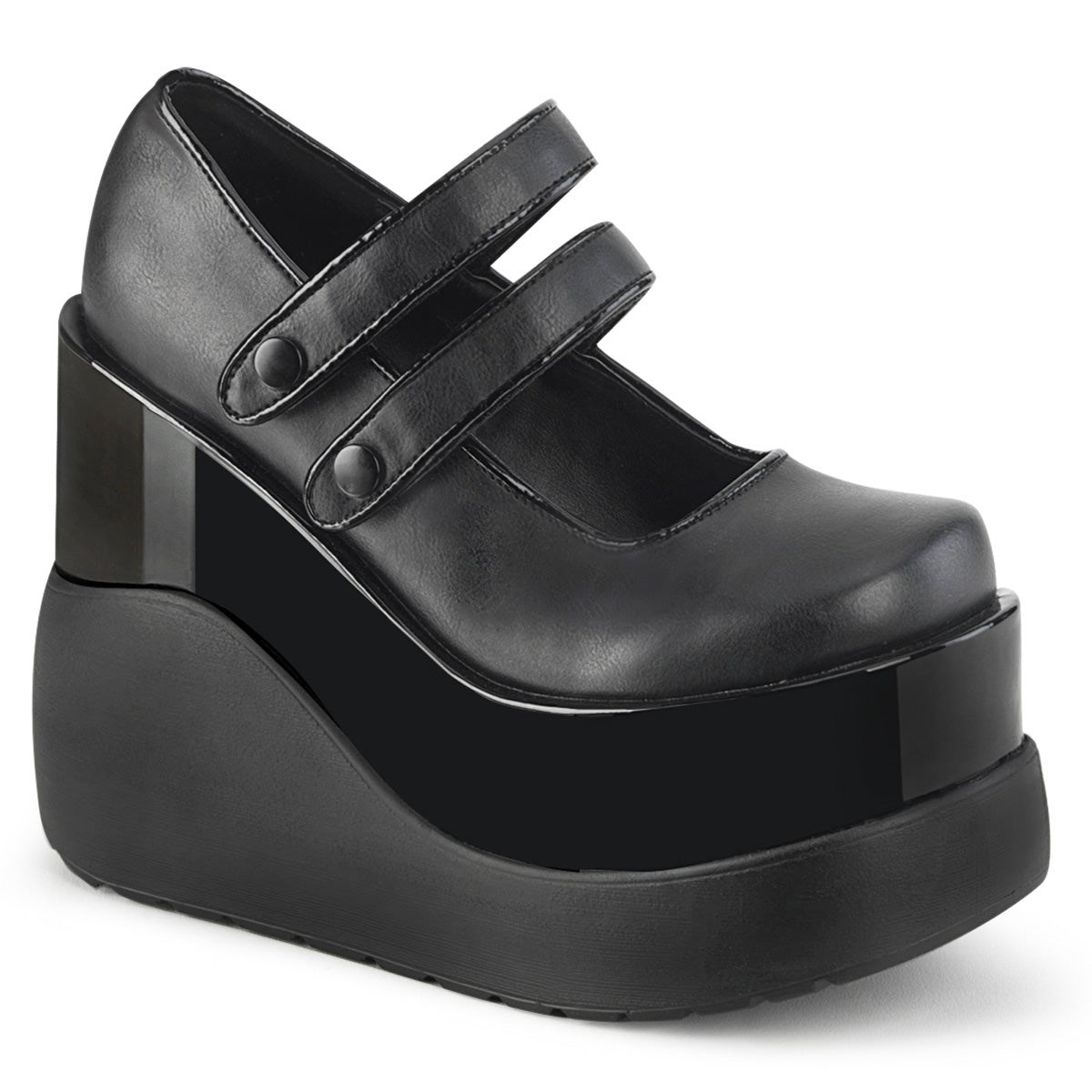 Zapatos Mary Jane Demonia Void-37 Vegan Cuero-Charol Mujer Negros | MX-0-FZA